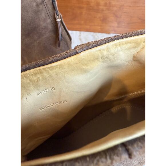 rag & bone Newbury Oiled Suede Heeled Bootie Boots Camel Brown 10 - Picture 8 of 9